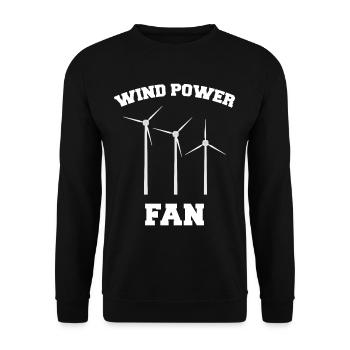 Wind power wind farm environment wind turbine - Unisex Sweatshirt - black - Front - Alina (178cm) & Michal (187cm)