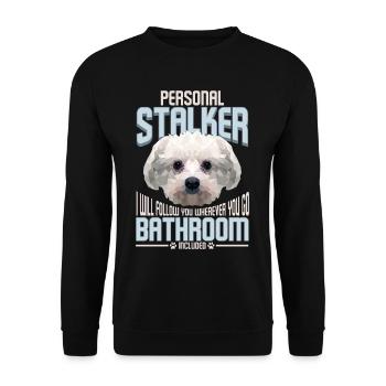Chien harceleur graphique graphique maltais têtu - Sweat-shirt Unisexe - noir - Devant - Alina (178cm) & Michal (187cm)