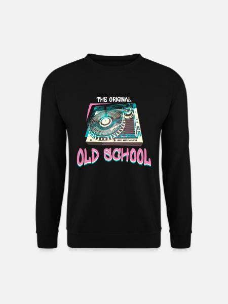 Original Old School Plattenspieler Vinyl DJ Musik - Unisex Pullover - Schwarz