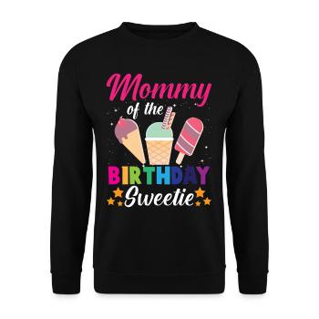 Anniversaire maman crème glacée princesse enfant - Sweat-shirt Unisexe - noir - Devant - Alina (178cm) & Michal (187cm)