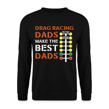 Drag racing father mechanic dragster racing driver - Unisex Sweatshirt - black - Front - Alina (178cm) & Michal (187cm)