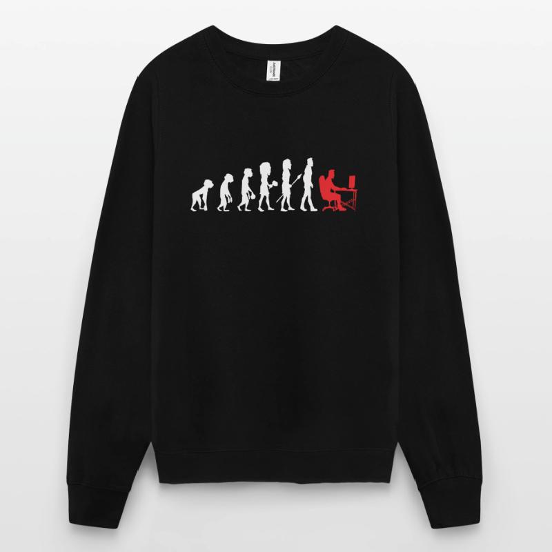 Gamer evolution gaming nerd gambler computer Unisex Sweatshirt