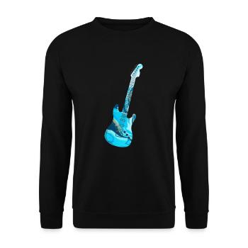 Funky electric guitar music instrument guitarist - Unisex Sweatshirt - black - Front - Alina (178cm) & Michal (187cm)