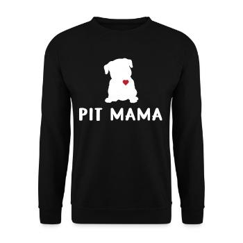 Pit maman pit bull maman animal de compagnie adoption chien - Sweat-shirt Unisexe - noir - Devant - Alina (178cm) & Michal (187cm)