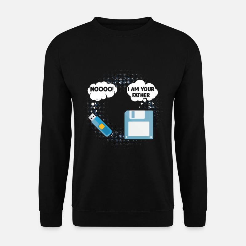 Disquette lecteur flash USB père ordinateur - Sweat-shirt Unisexe - noir