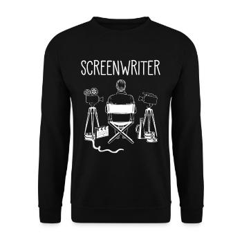 Film theater director filmmaker saying - Unisex Sweatshirt - black - Front - Alina (178cm) & Michal (187cm)