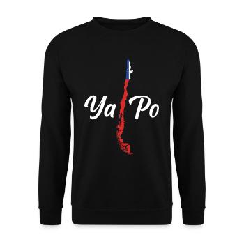 Chili Ya Po Amérique du Sud carte drapeau chilien - Sweat-shirt Unisexe - noir - Devant - Alina (178cm) & Michal (187cm)