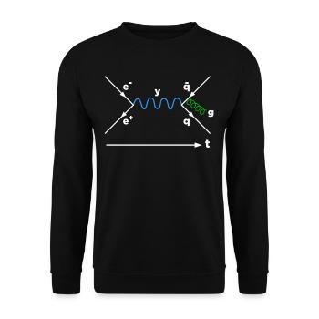 Feynman Diagramm Physik Physiker Mathematiker - Unisex Pullover - Schwarz - Vorne - Alina (178cm) & Michal (187cm)