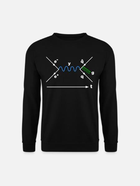 Feynman diagram physics physicist mathematician - Unisex Sweatshirt - black