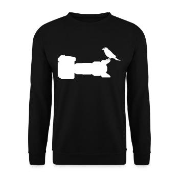 Bird photography photography camera photographer - Unisex Sweatshirt - black - Front - Alina (178cm) & Michal (187cm)