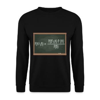 Bayes' theorem probability theory data - Unisex Sweatshirt - black - Front - Alina (178cm) & Michal (187cm)