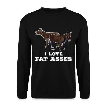 J'aime gros cul perverti mari mari - Sweat-shirt Unisexe - noir - Devant - Alina (178cm) & Michal (187cm)
