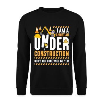 Christian god belief religion christ jesus - Unisex Sweatshirt - black - Front - Alina (178cm) & Michal (187cm)