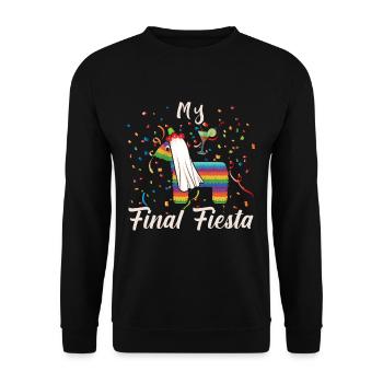 Junggesellin Party Hühner Fiesta Pinata Hochzeit - Unisex Pullover - Schwarz - Vorne - Alina (178cm) & Michal (187cm)