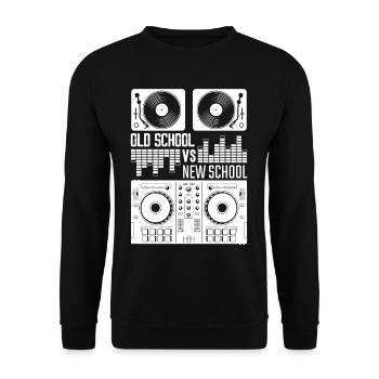 Musique DJ old school vinyl electro techno - Sweat-shirt Unisexe - noir - Devant - Alina (178cm) & Michal (187cm)