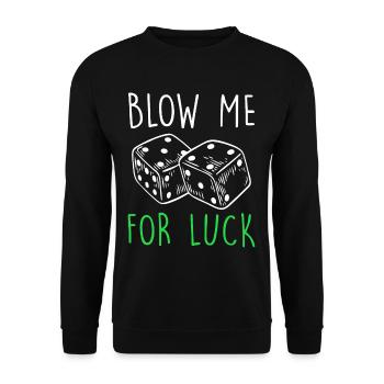 Dice game gambling board game dice - Unisex Sweatshirt - black - Front - Alina (178cm) & Michal (187cm)