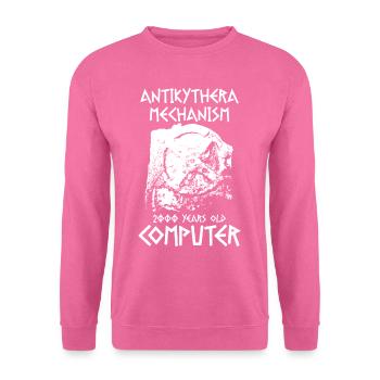 Mécanisme d'Anticythère des ordinateurs grecs antiques - Sweat-shirt Unisexe - rose - Devant