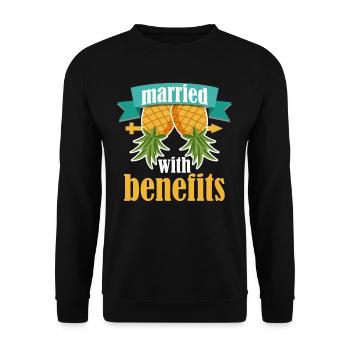 Ananas Swinger Perverses Ehepaar Swinging Sex - Unisex Pullover - Schwarz - Vorne - Alina (178cm) & Michal (187cm)