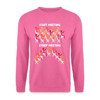Bacteria streptococci meet microbiology - Unisex Sweatshirt - pink - Front