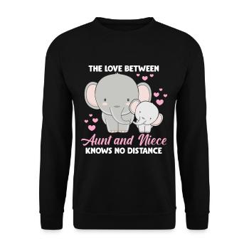 Tante nièce famille éléphant coeur zoo animal - Sweat-shirt Unisexe - noir - Devant - Alina (178cm) & Michal (187cm)