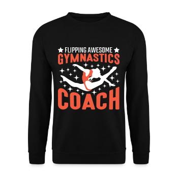 Entraîneur fou de gymnastique gymnastique gymnastique - Sweat-shirt Unisexe - noir - Devant - Alina (178cm) & Michal (187cm)