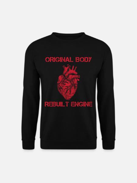 Herztransplantation Neuer Motor Bypass OP - Unisex Pullover - Schwarz