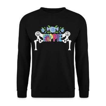 Chirurge de l’articulation de la hanche chirurgicale récupération hippie fleur - Sweat-shirt Unisexe - noir - Devant - Alina (178cm) & Michal (187cm)