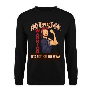 Guerrier de chirurgie de remplacement du genou - Sweat-shirt Unisexe - noir - Devant - Alina (178cm) & Michal (187cm)