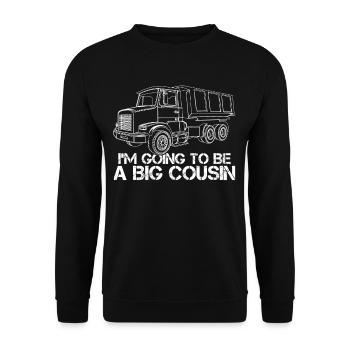 Big cousin camion poubelle maternelle enfant camion - Sweat-shirt Unisexe - noir - Devant - Alina (178cm) & Michal (187cm)