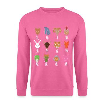 Signe du zodiaque chinois horoscope astrologie - Sweat-shirt Unisexe - rose - Devant