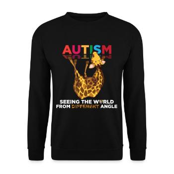 Prise en charge de l'autisme Angle autistique Autistique - Sweat-shirt Unisexe - noir - Devant - Alina (178cm) & Michal (187cm)