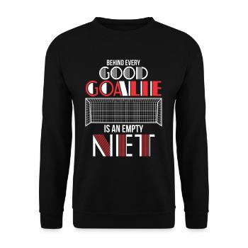 Gardien de but de l'équipe de gardien de but de football - Sweat-shirt Unisexe - noir - Devant - Alina (178cm) & Michal (187cm)