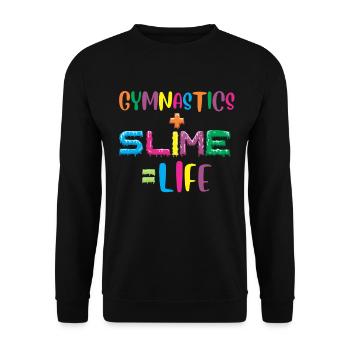Gymnastics slime kids athlete athlete gymnastics - Unisex Sweatshirt - black - Front - Alina (178cm) & Michal (187cm)