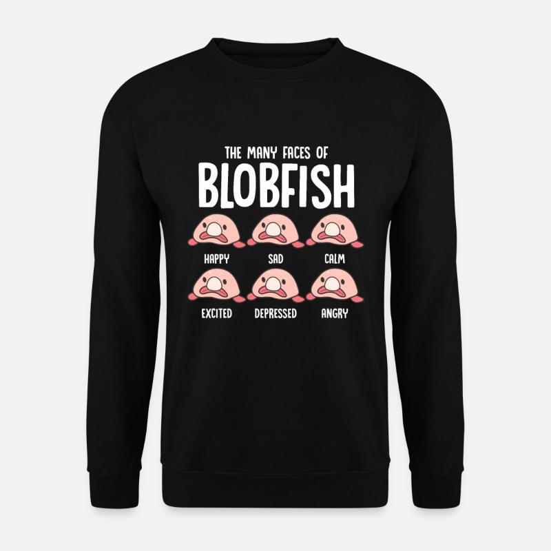 Psychrolutes Hässliches Fischgesicht Blobfish Fisc - Unisex Pullover - Schwarz