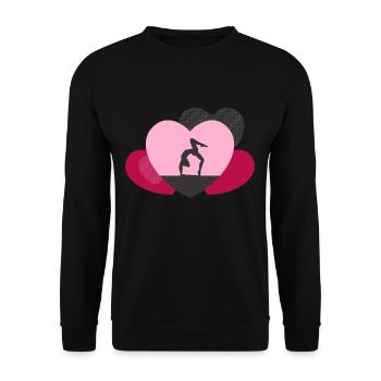 Akrobatik Mädchen Flipping Tochter Turnerin - Unisex Pullover - Schwarz - Vorne - Alina (178cm) & Michal (187cm)