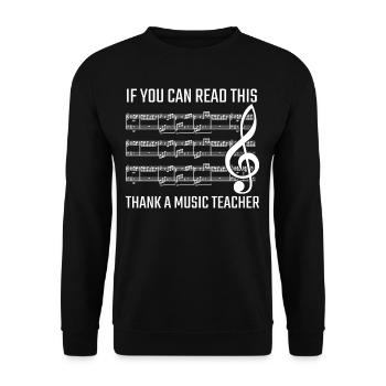 Complicated clef music teacher musician - Unisex Sweatshirt - black - Front - Alina (178cm) & Michal (187cm)