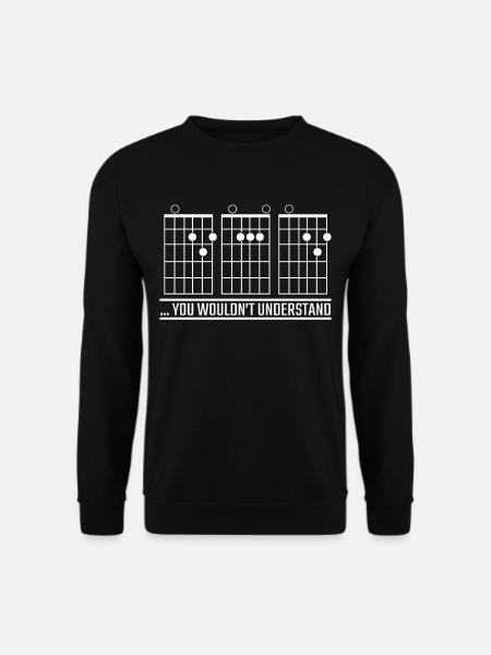 Gitarre spielen DAD Bass Akustische Musik Gitarris - Unisex Pullover - Schwarz