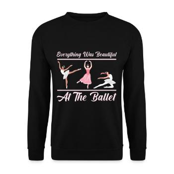 Danseur de ballet était tout beau professeur de danse - Sweat-shirt Unisexe - noir - Devant - Alina (178cm) & Michal (187cm)