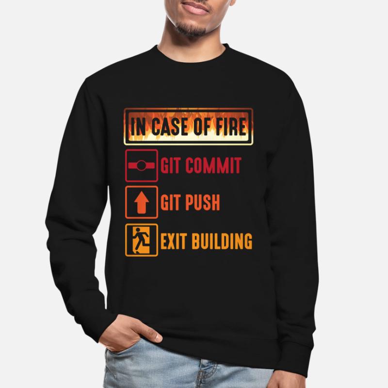 Git commit git push Programmierer IT Informatiker Unisex Pullover