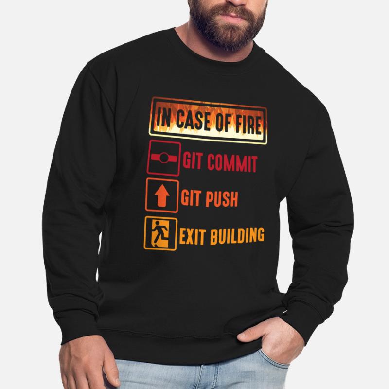 Git commit git push Programmierer IT Informatiker Unisex Pullover