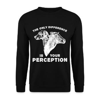 Perception of animal welfare animal rights activist - Unisex Sweatshirt - black - Front - Alina (178cm) & Michal (187cm)