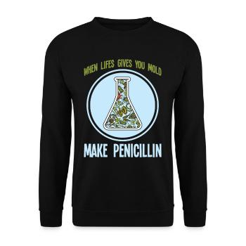 Bactérie de moule de bactéries de science - Sweat-shirt Unisexe - noir - Devant - Alina (178cm) & Michal (187cm)