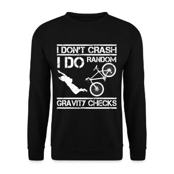 Bike stuntman fall extreme sport MTB cyclist - Unisex Sweatshirt - black - Front - Alina (178cm) & Michal (187cm)