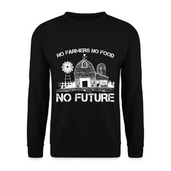 Unterstützung für Landwirte Stolze Landwirtschaft - Unisex Pullover - Schwarz - Vorne - Alina (178cm) & Michal (187cm)