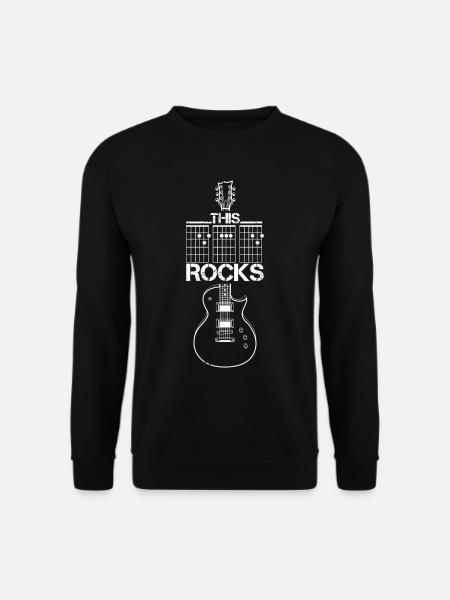 Vater rockt Gitarre Akkord Gitarrist Vater Musiker - Unisex Pullover - Schwarz