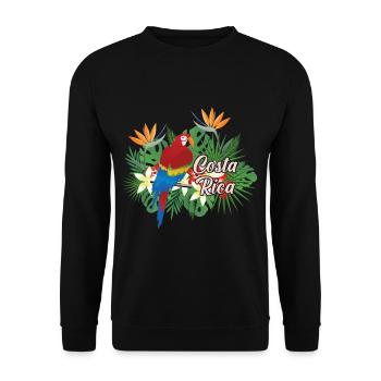 Costa rica pays nature oiseau tropical perroquet - Sweat-shirt Unisexe - noir - Devant - Alina (178cm) & Michal (187cm)