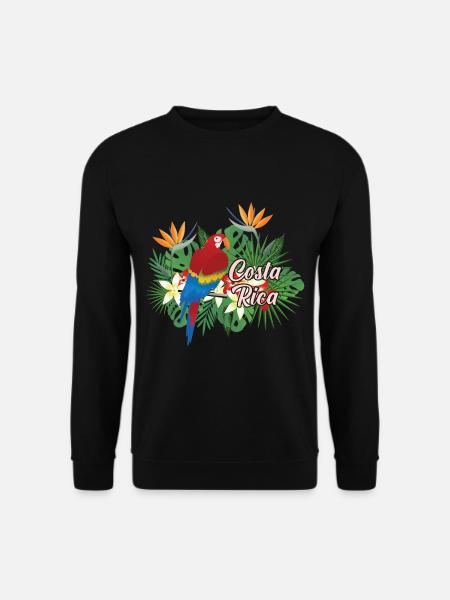 Costa Rica Land Natur Vogel Tropischer Papagei - Unisex Pullover - Schwarz
