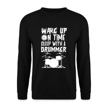 Dormir avec un batteur de la relation tambour - Sweat-shirt Unisexe - noir - Devant - Alina (178cm) & Michal (187cm)