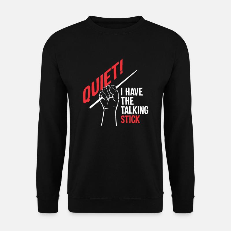 Orchester Dirigent Ruhe halten Sprechstab - Unisex Pullover - Schwarz