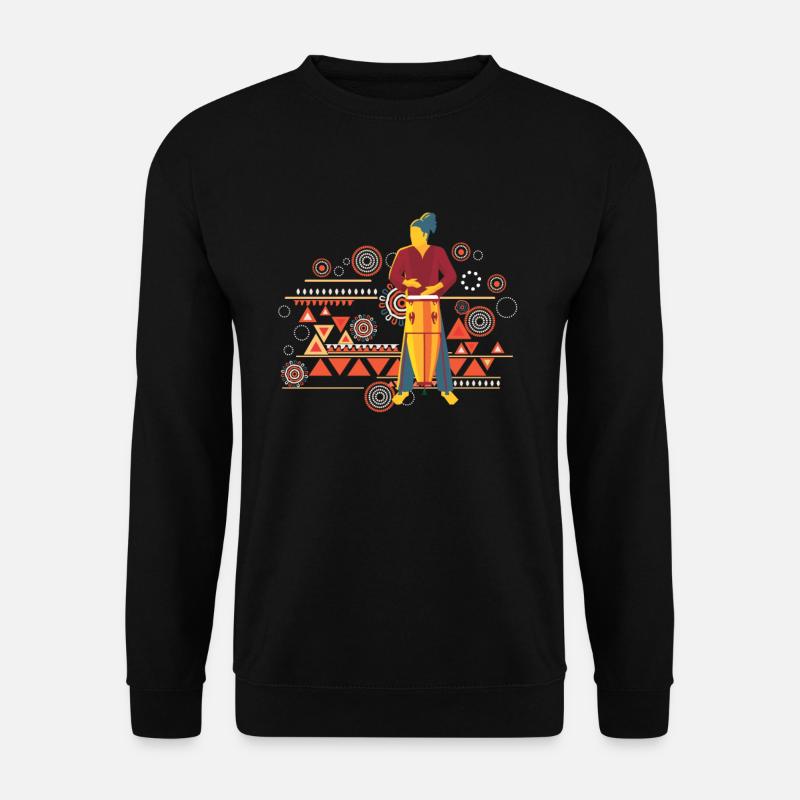 Conga drums art drummer musicians - Unisex Sweatshirt - black
